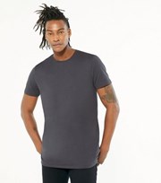 New Look Dark Grey Crew Neck Long T-shirt